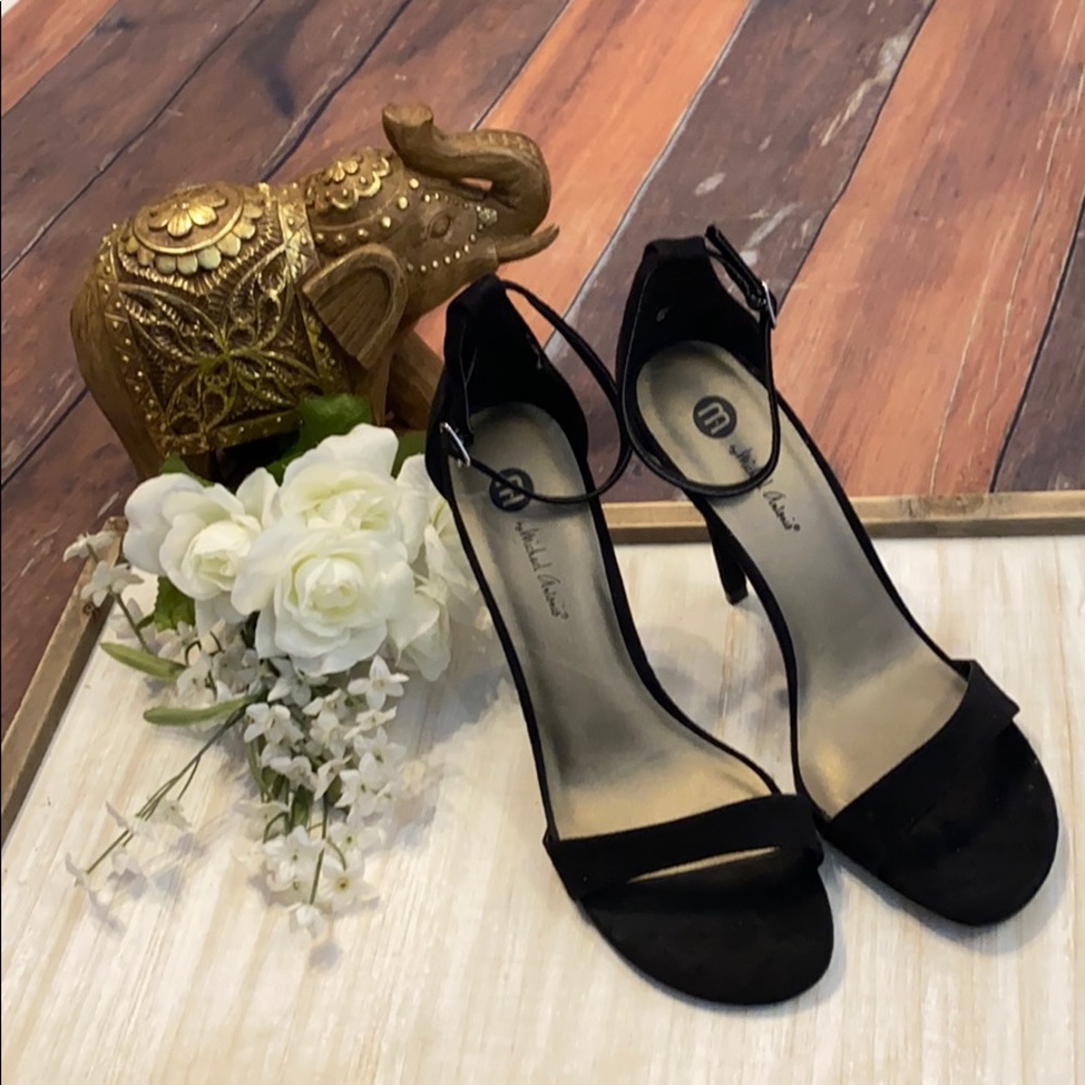 New Black Strappy High Heel Sandals 8.5